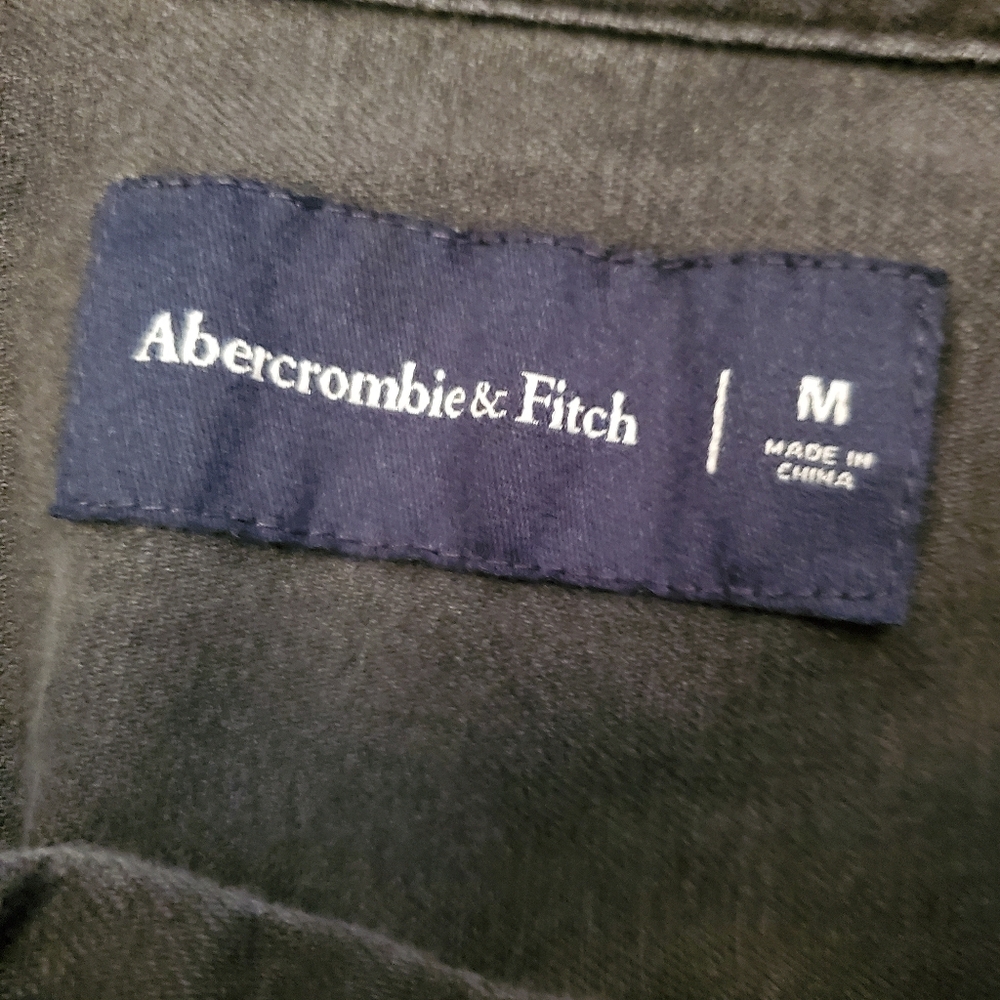 Abercrombie & Fitch Medium Black Denim Button Down Shirts - Picture 4 of 6